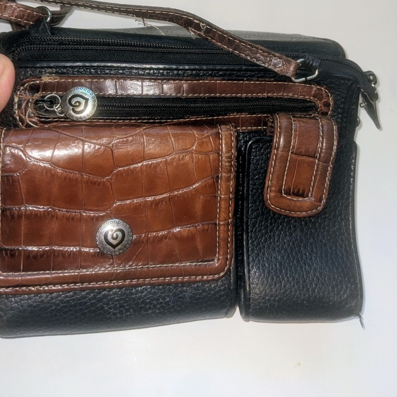 Vintage Brighton "Hudson" Crossbody Organizer Bag - Black - Picture 5 of 13